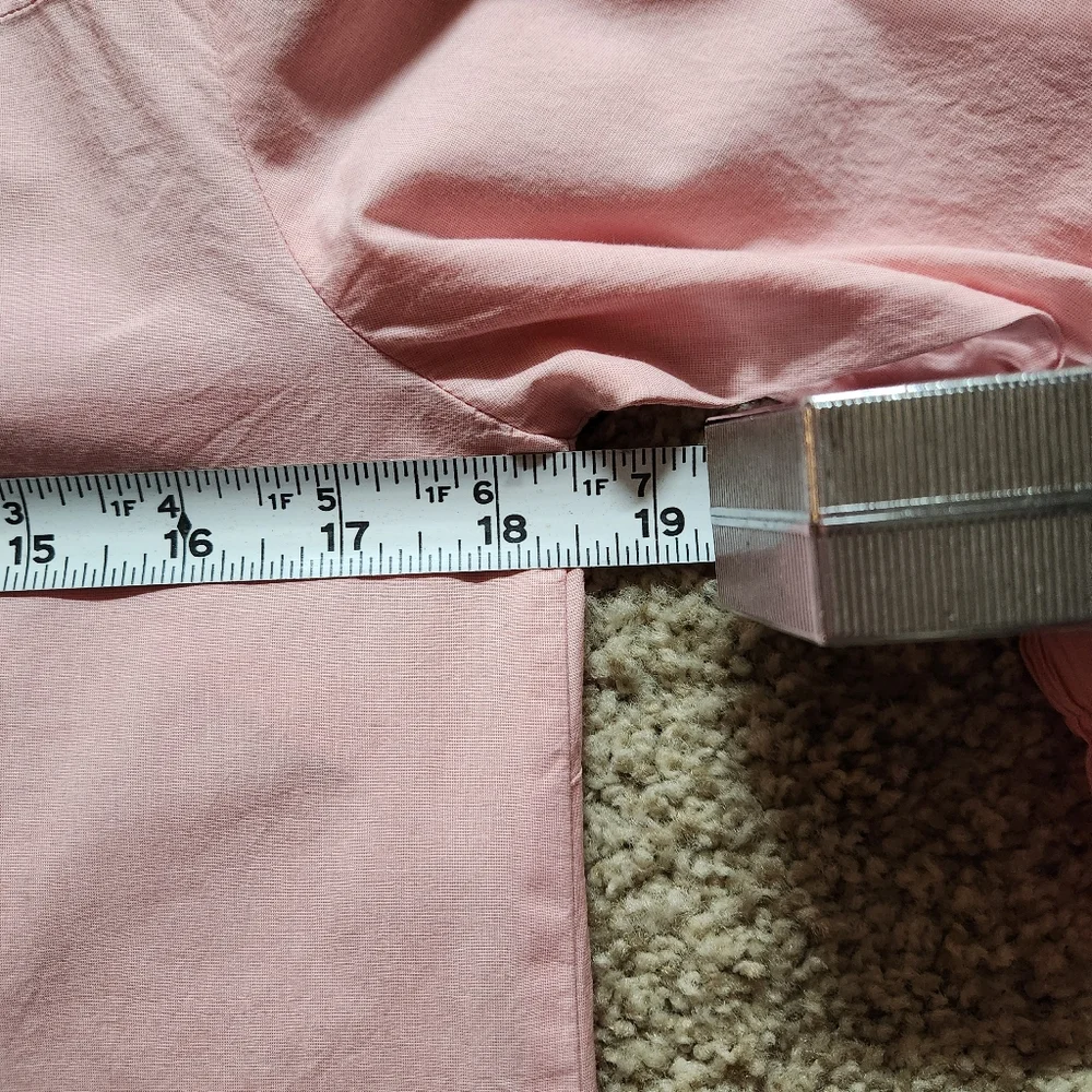 J.Crew womens bell sleeve blouse with ties. Size XS Color light pink - Picture 5 of 14